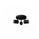 Q-Light - Triplo taklampe sort 3x5W LED 3x5W LED, 400lm, GU10, 2700K,