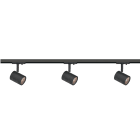 Q-Light - Q-Track 3-Spot 3x5W GU10 2700K Sort dimbar