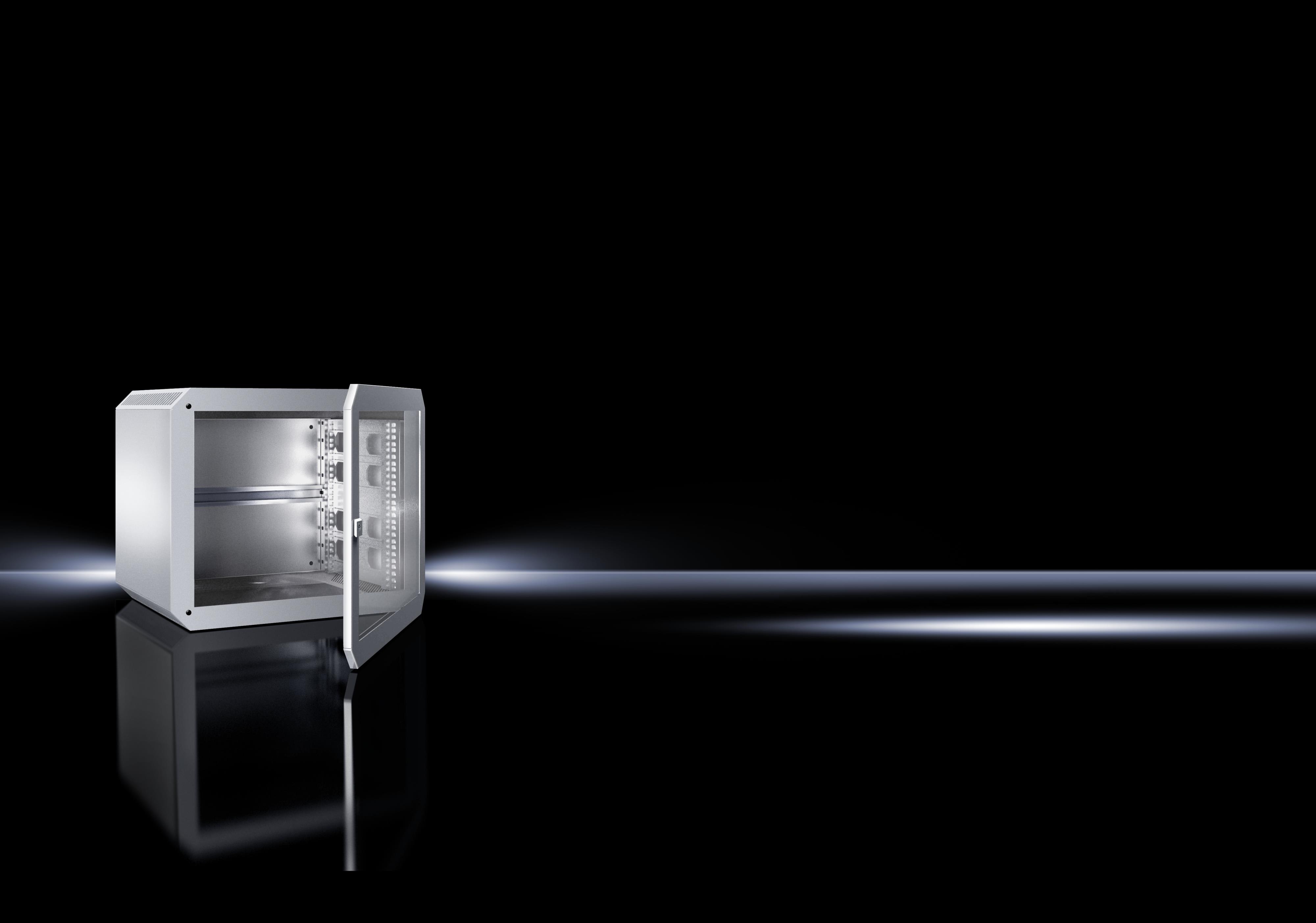Rittal - Veggrack 19 6U Glassdør B600, H362, D400mm QUICK BOX QB7502