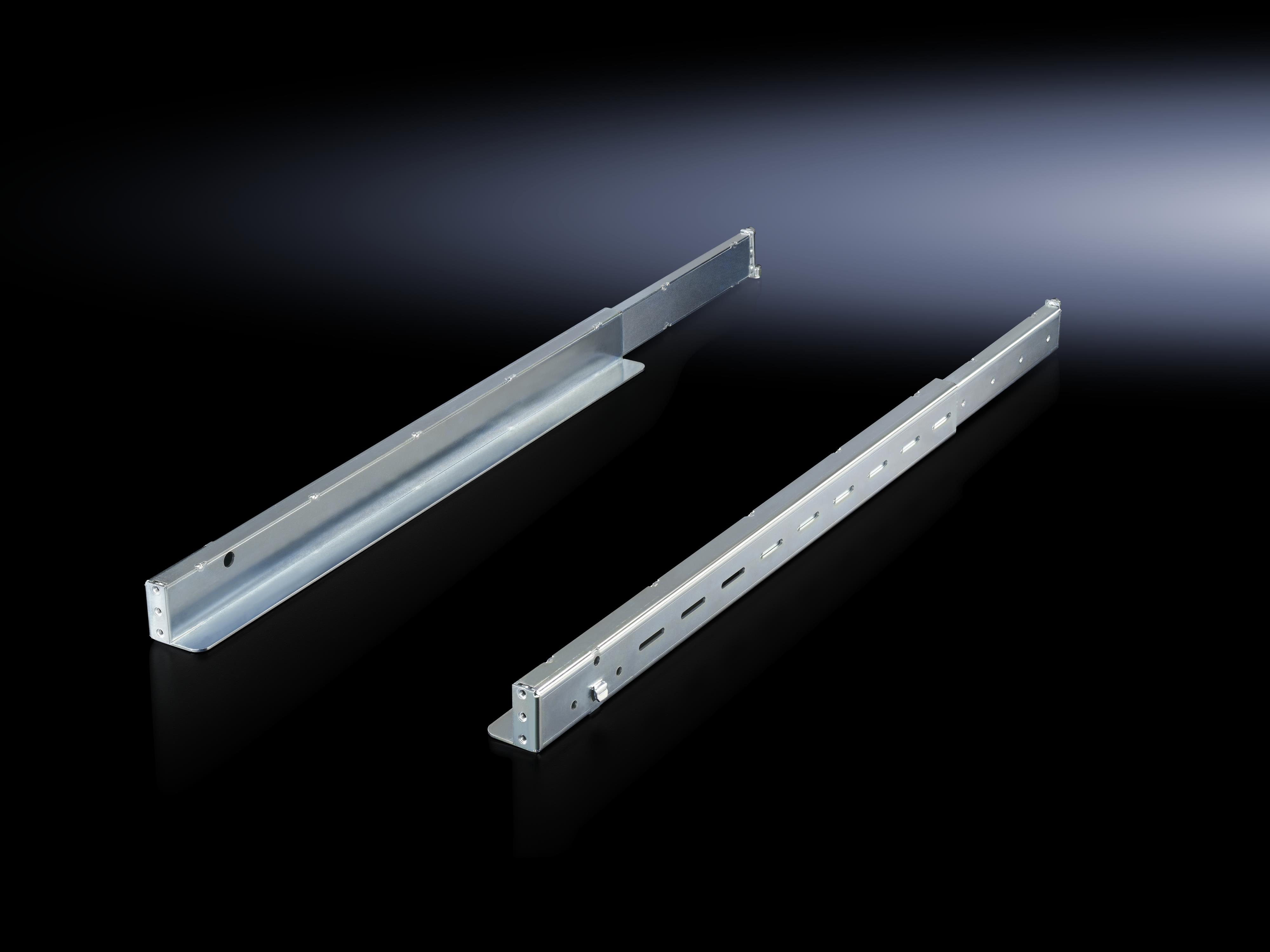 Rittal - Dybdejusterbar glideskinne for TS IT, 400 - 600m avstand mellom 19"