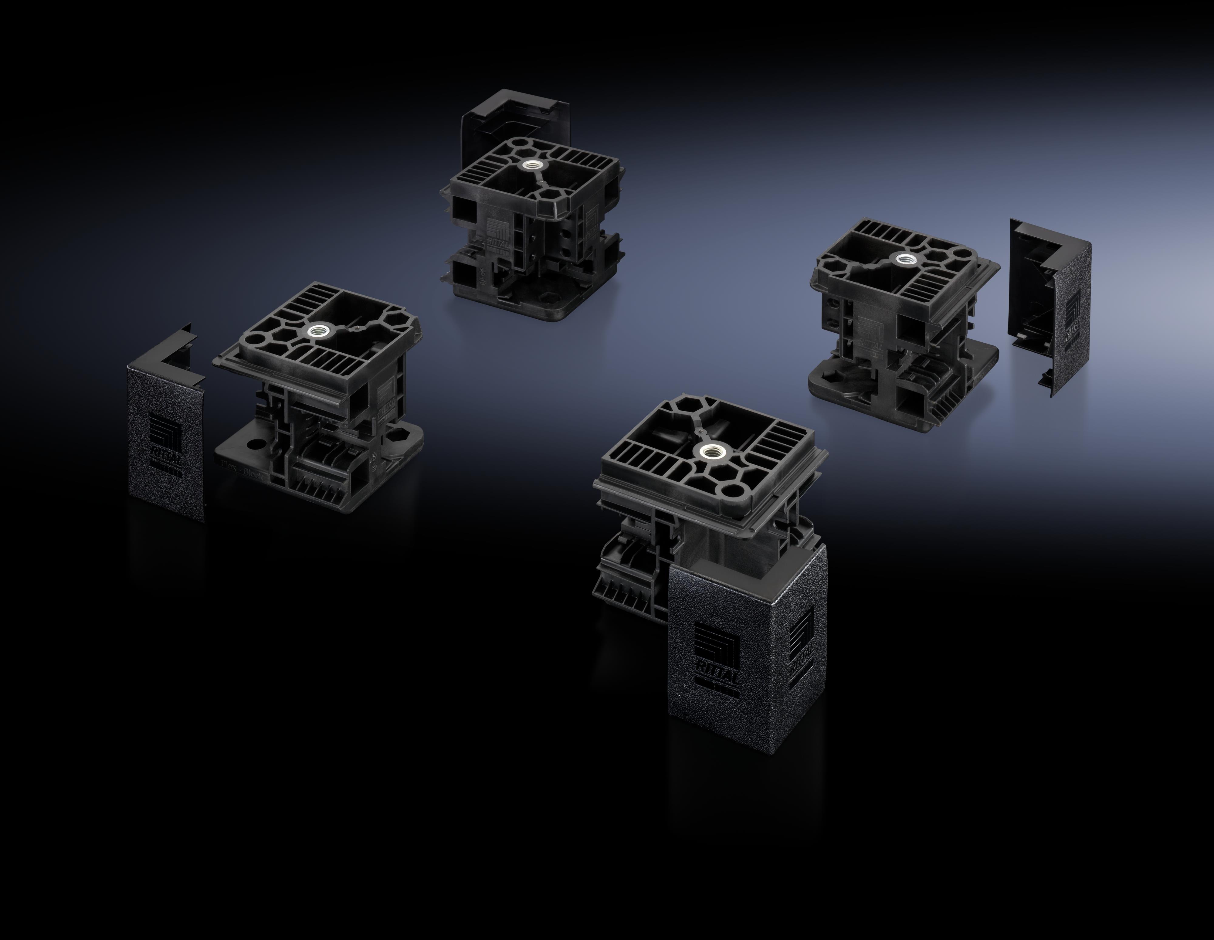 Rittal - Flex-block. 4stk. hjørnestykker, 100mm for TS, TS-IT, SE8, PC