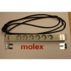 Centex - Strømlist 19 1U 6P 16A 3m led
