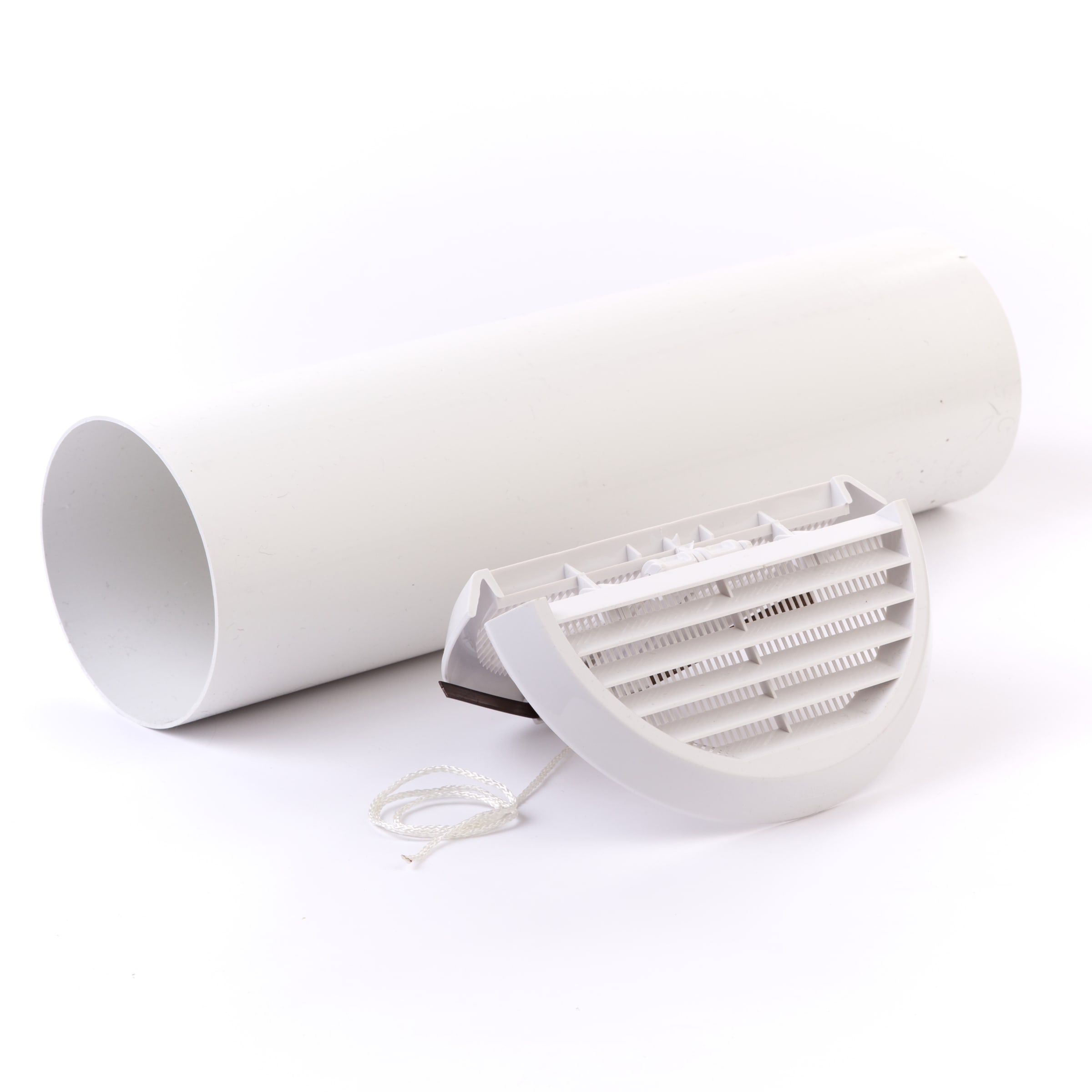 Xpelair - Xpelair 4 wall kit Hvit vegg gjennomføring / Utvendig gitter