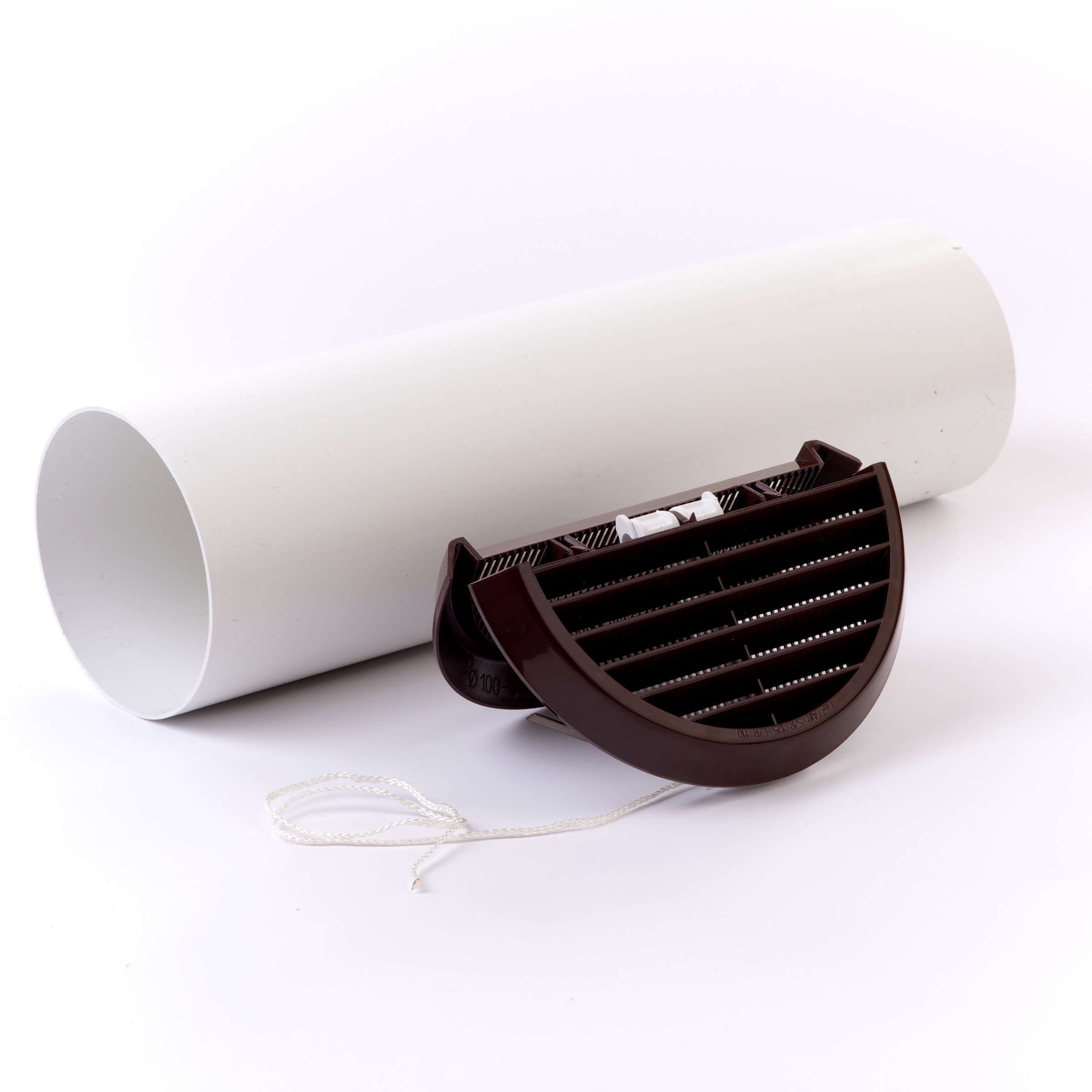 Xpelair - Xpelair 4 wall kit Brun vegg gjennomføring / Utvendig gitter
