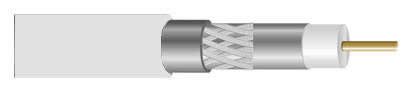 Macab - KTV Trippelskjermet RG6 HVIT 100M  COAX DIG BAKKENETT