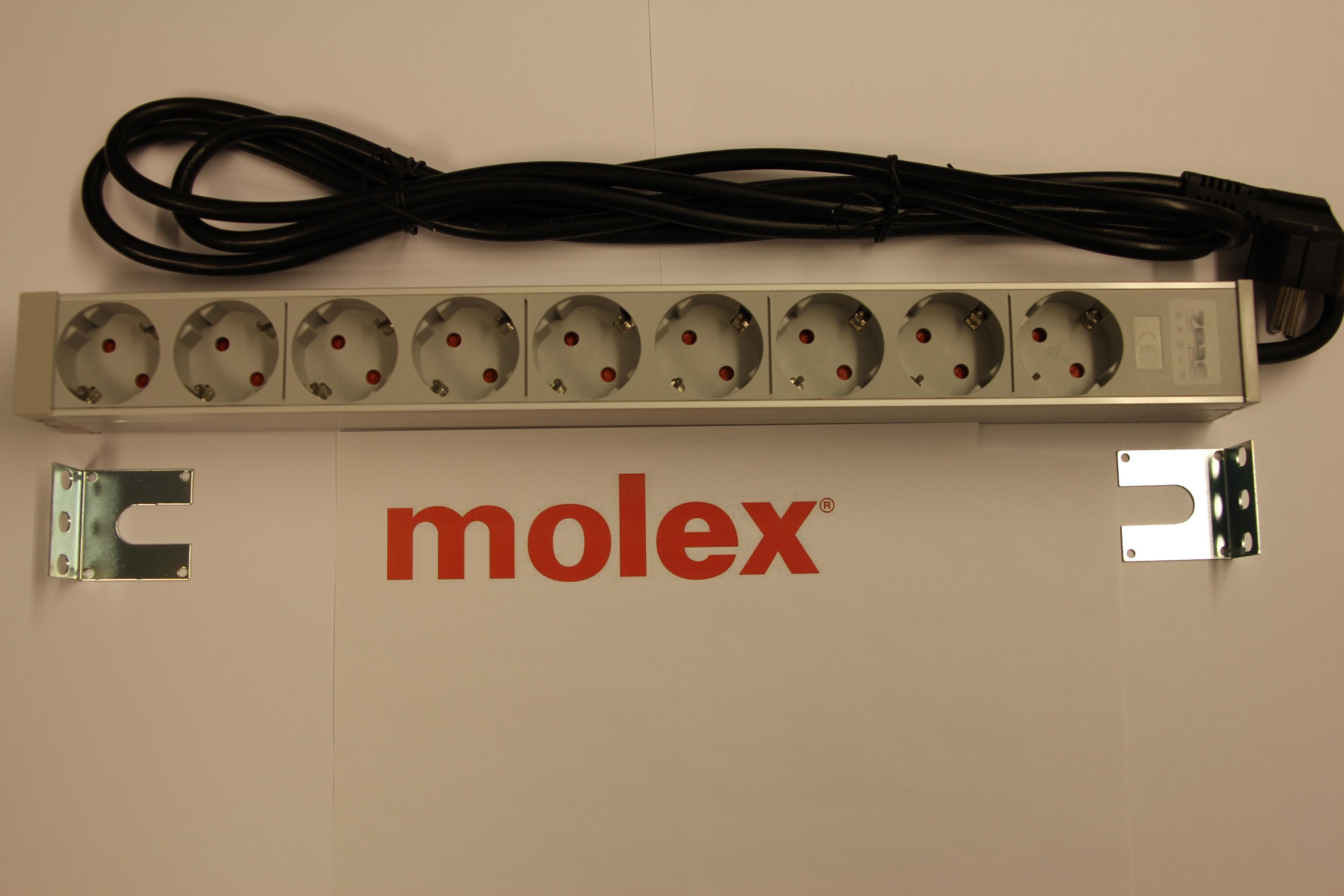 Centex - Strømlist 19 1U 9P 16A 5m led