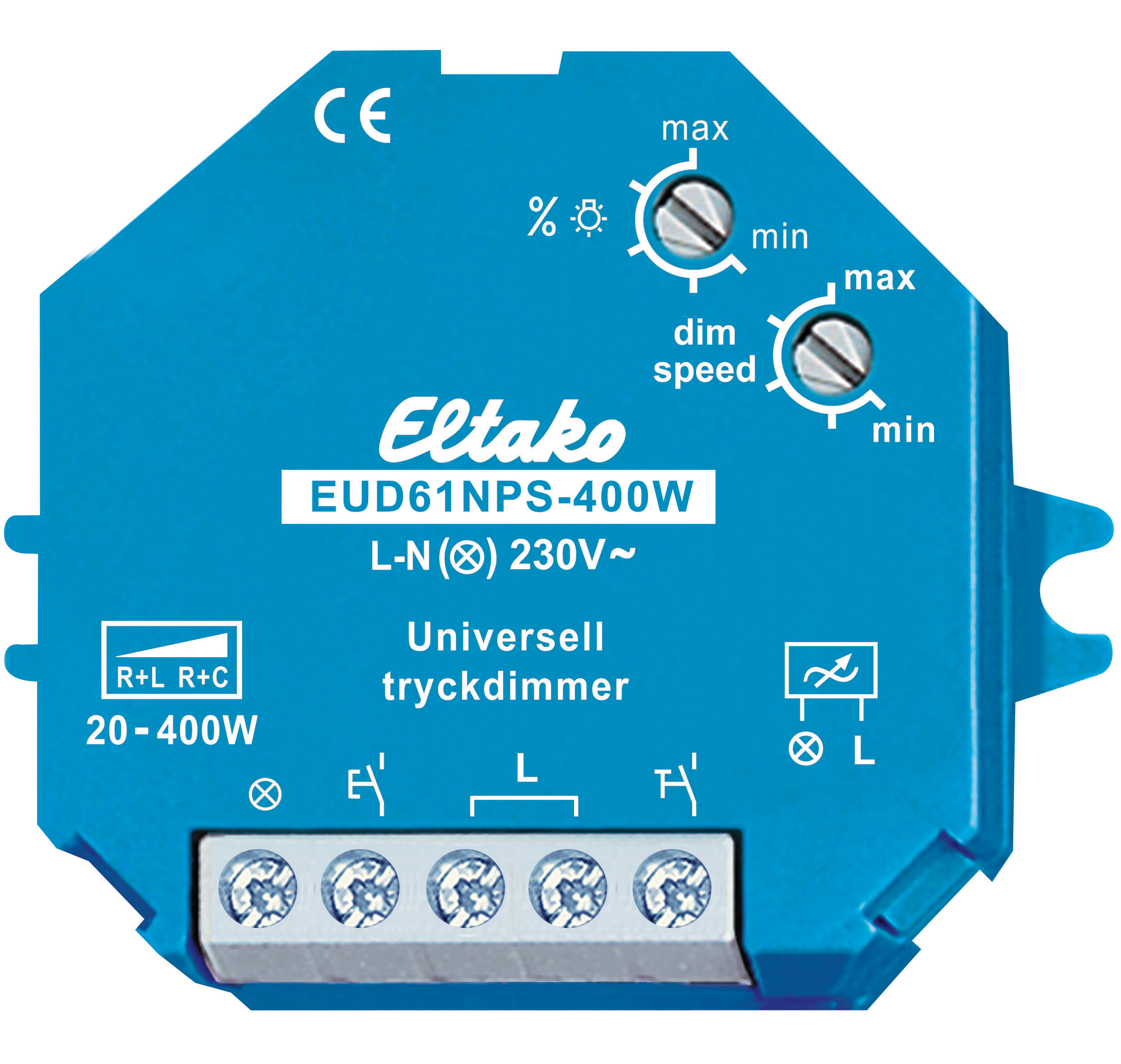 Eltako - UNIVERSAL IMPULS DIMMER OHMSK, INDUKTIV, KAPASITIV LAST 400W