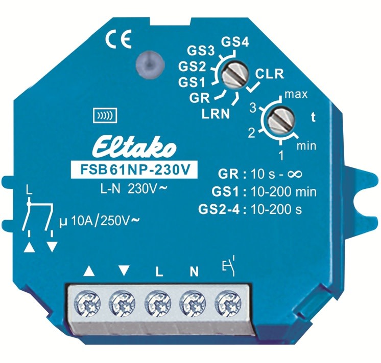 Malthe Winje - FSB61NP-230V, Motorstyring to retninger for markiser etc, 1+1NO