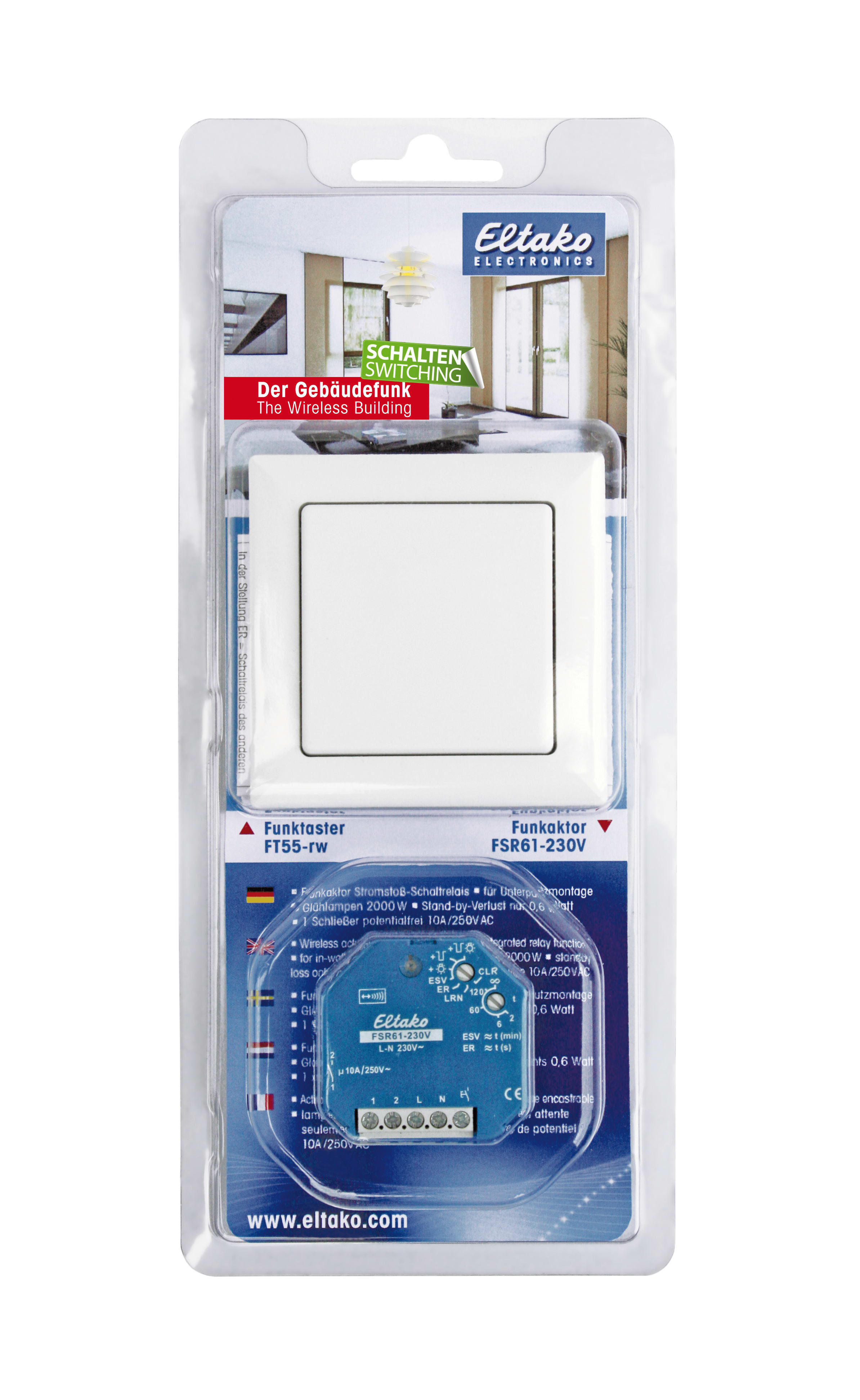 Eltako - Startkit FUD61 bryte aktuator med FT55 trådløs bryter.