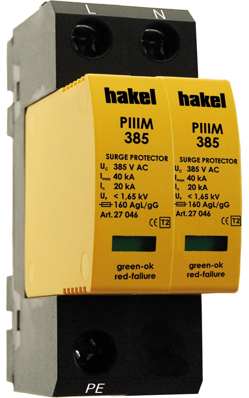 Hakel - Overspenningsvern 2P, 20kA, Uc 385