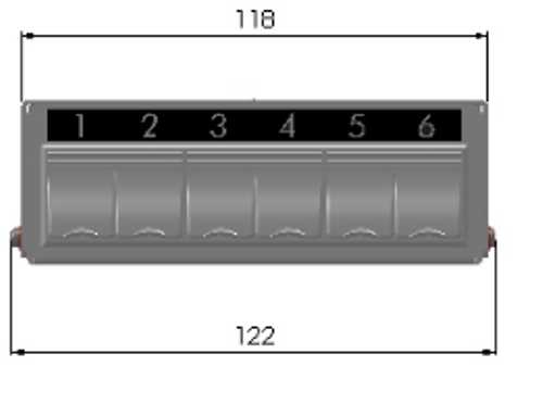 Nexans - 6 port Snap-in Patcheboks sort