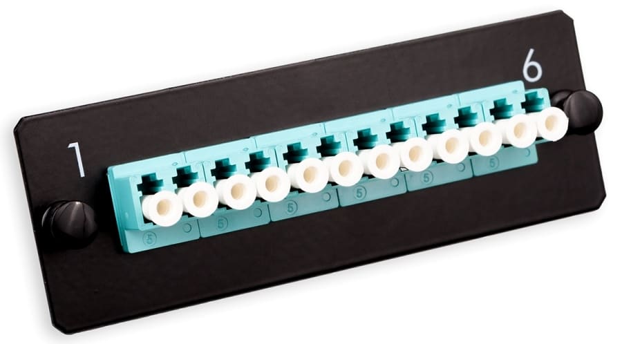 Nexans - LANmark-OF Adapter Plate 12 LC Multimode Aqua
