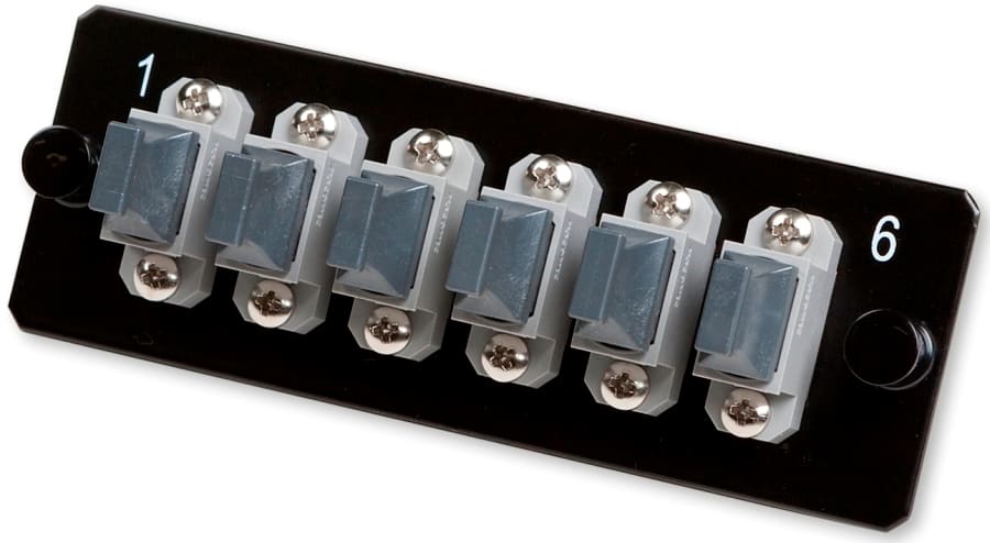 Nexans - LANmark-OF Adapter Plate 6 MTP Multimode Key Up Key Up Grå