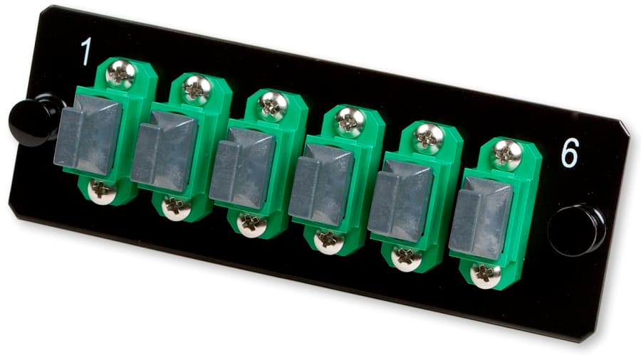 Nexans - LANmark-OF Adapter Plate 6 MTP Singlemode Key Up Key Down Grønn