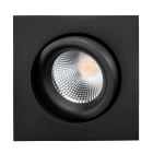 SG Armaturen - Junistar Lux Square sort 2700K, 580lm, Ra 98, SDCM 1, L90/B10, Class II SELV, IP44