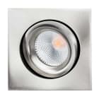 SG Armaturen - Junistar Lux Square børstet stål 2700K, 580lm, Ra 98, SDCM 1, L90/B10, Class II SELV, IP44
