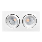 SG Armaturen - Junistar Lux Square 2X hvit 2700K, 1160lm, Ra 98, SDCM 1, L90/B10, Class II SELV, IP44
