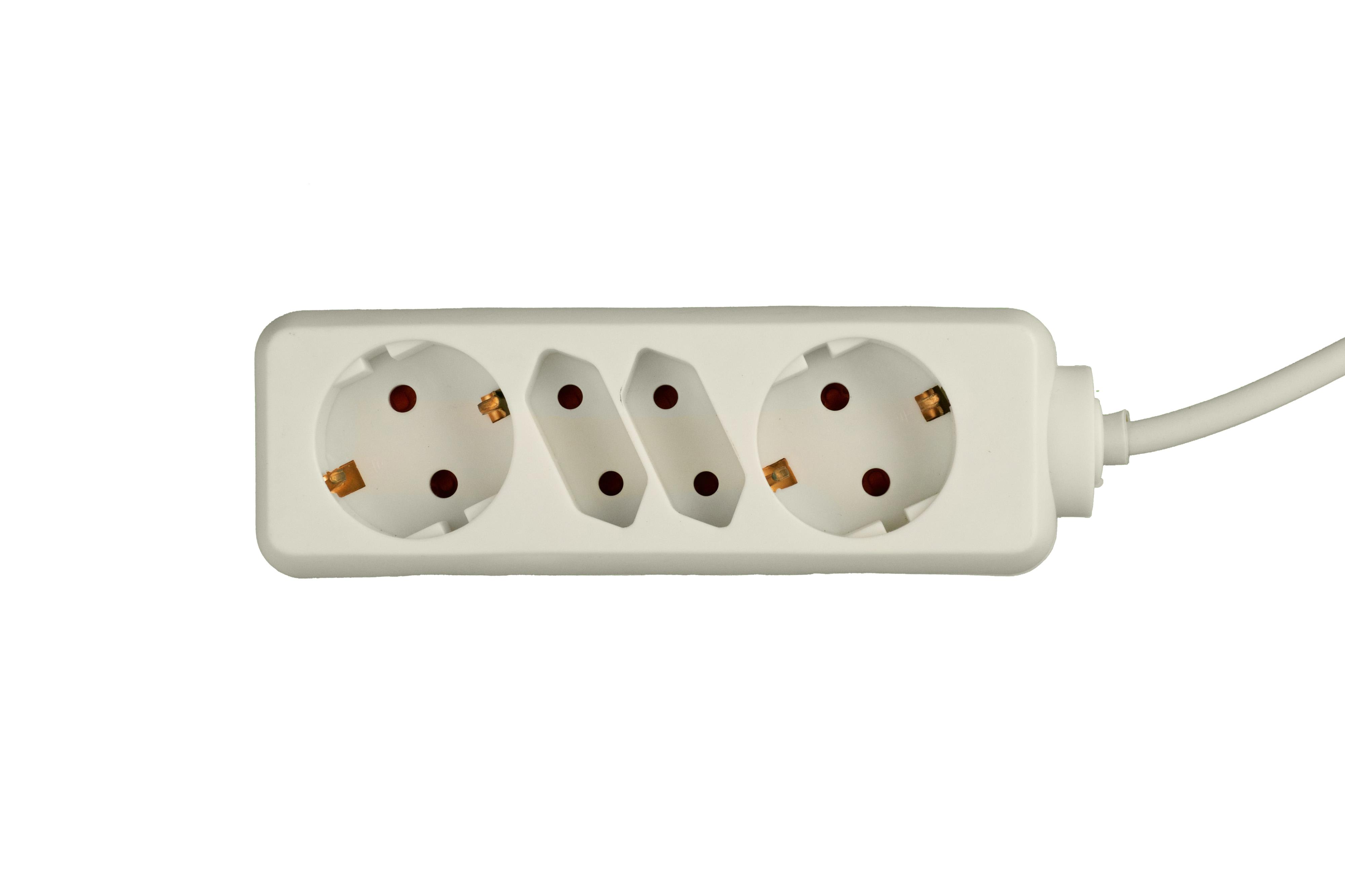 Net el-torget - Forgrener 2+2 med jord 1,5 meter kabel