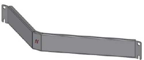 Nexans - LM Vinklet blindplate 1U BK LM Vinklet blindplate 1U BK