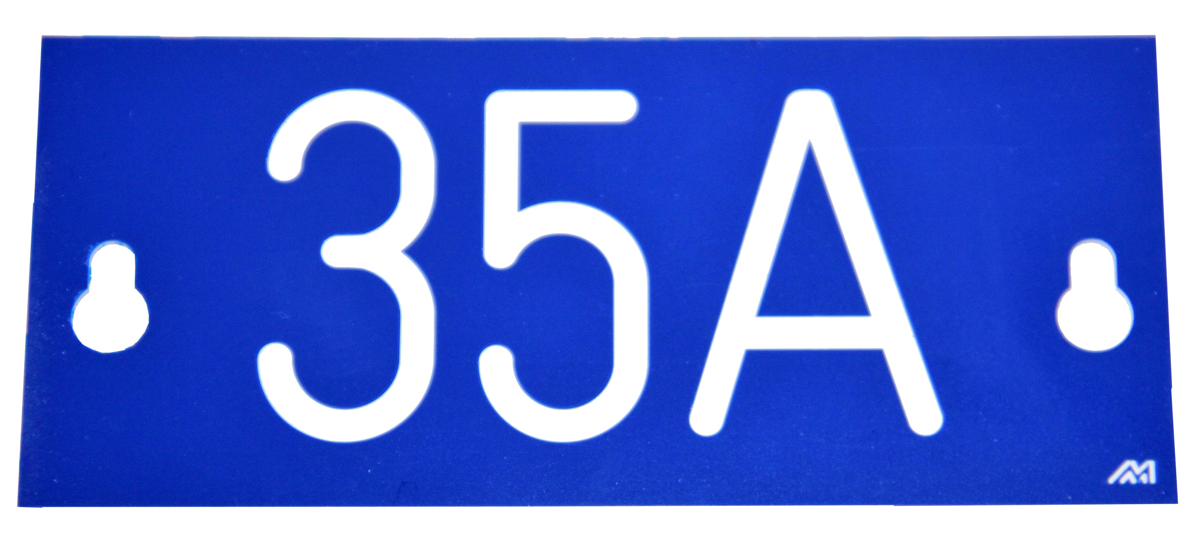 Melbye - Merkelskilt blå 35A 64x146x1,