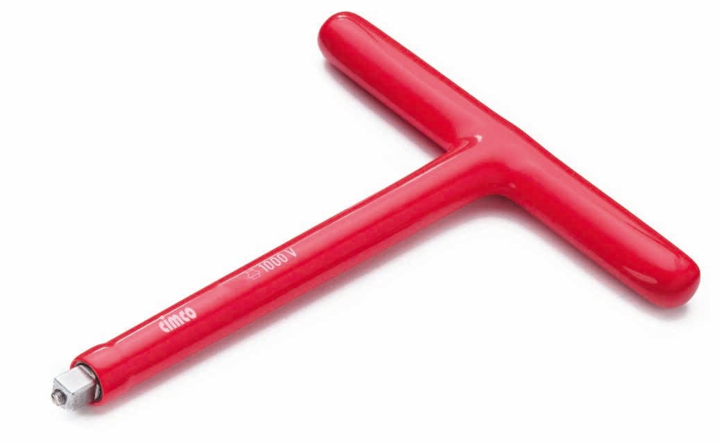 Cimco - T-håndtak isolert 1000V. 3/8" 200mm 