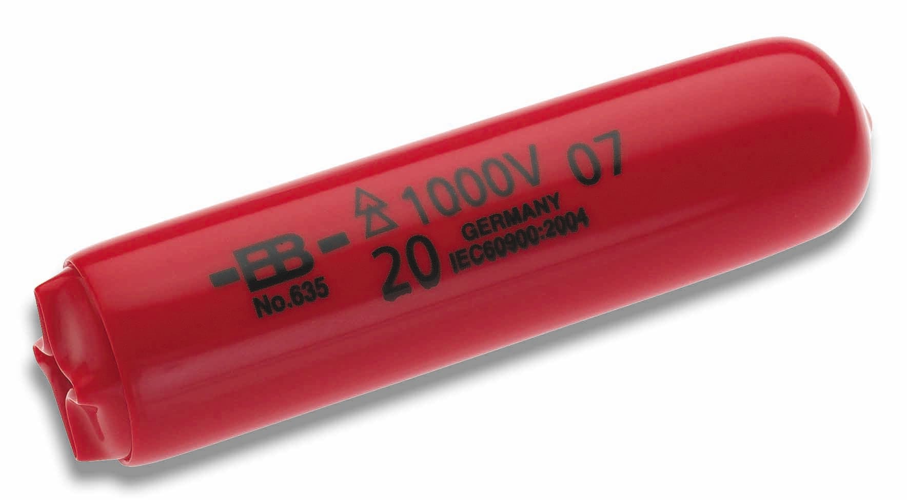 Cimco - Endeisolering 1000V. Lengde 75mm, Ø10mm.