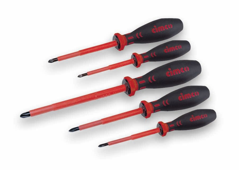 Cimco - 1000V Skrutrekkersett TORX - 5 deler. 8x60, 10x60, 15x75, 20x100, 25x100mm.
