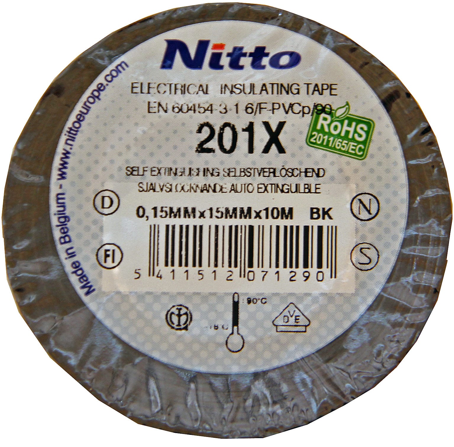 Melbye - Tape Nitto 201x  15mmx10m Sort