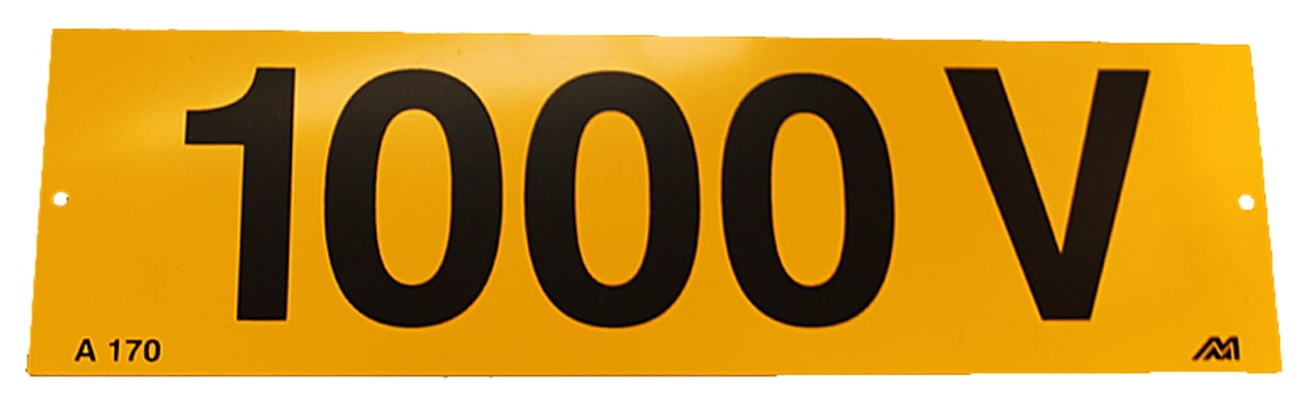 Melbye - Al-skilt, 1000V A170 280x80x1mm