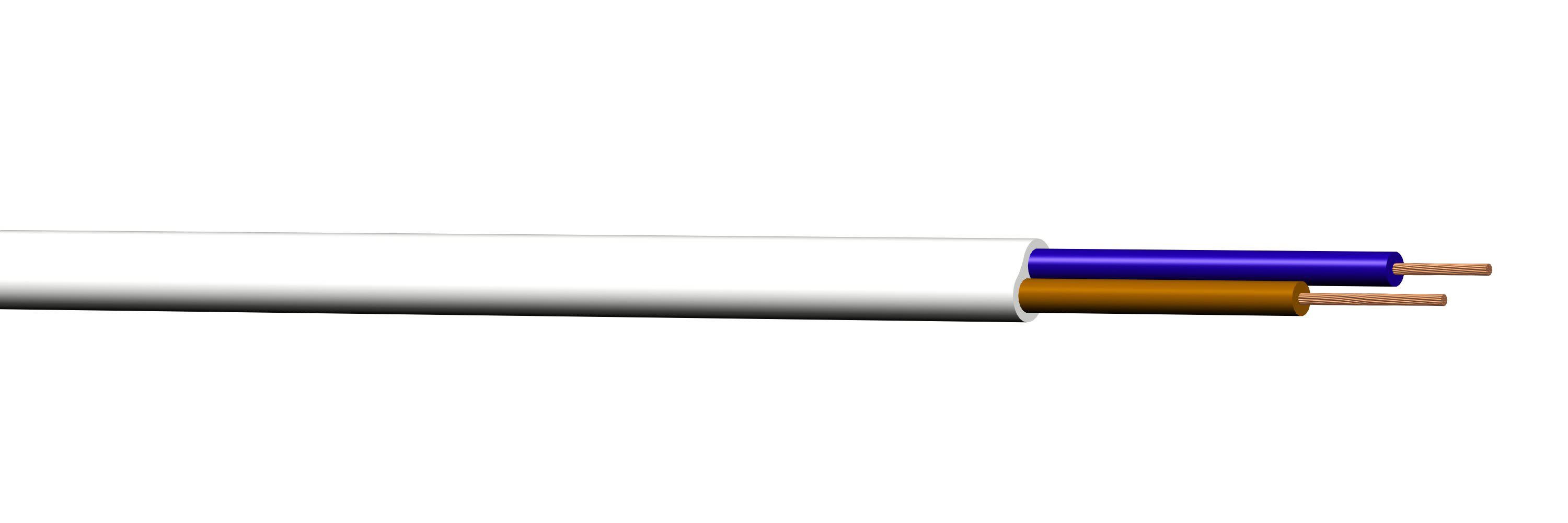 Nexans - PL 300V 2x0,75 Hvit 100m