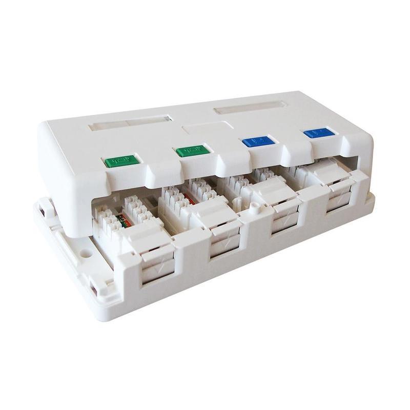 Excel - 100-008 Veggkontakt UTP 4xCat6 4xRJ45