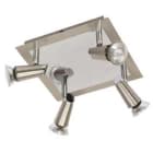 SG Armaturen - CON SQUARE BØRSTET STÅL 4x20W/12V