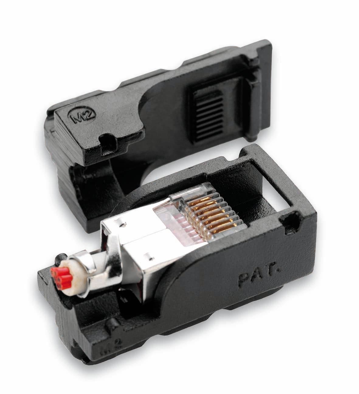 Cimco - Pressbakkesett f/8pol RJ45 uskjermet kabel