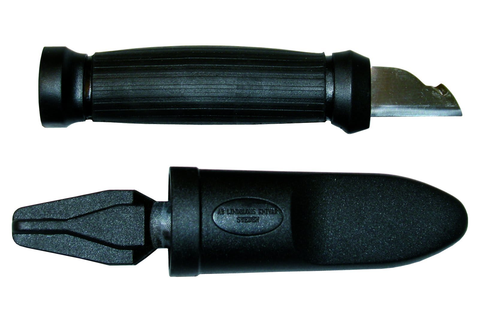 Cimco - El-kniv med plasthåndtak. Rustfritt blad 35mm. Dobbelt slipt.
