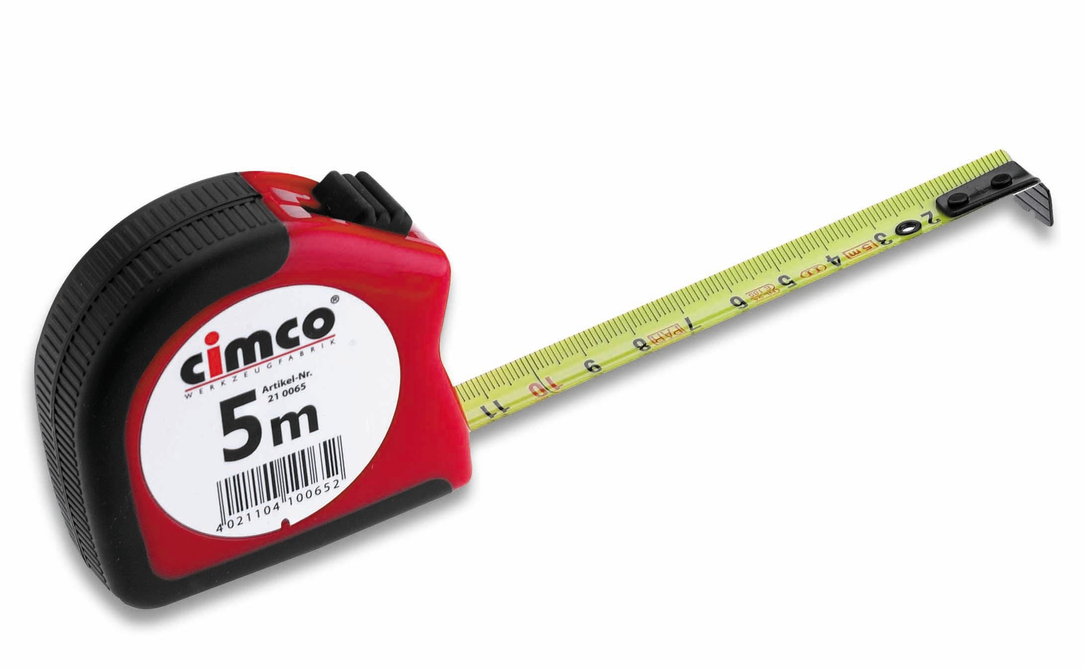 Cimco - Målebånd 5m. 19mm bladstål