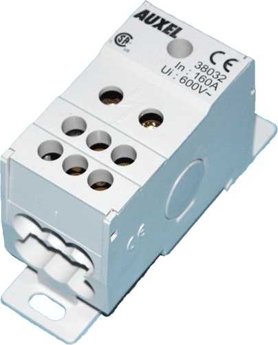 FTG - Avgreningsklemme 1 Pol, 160A, 1 x 70mm2 + 6 x 16mm2