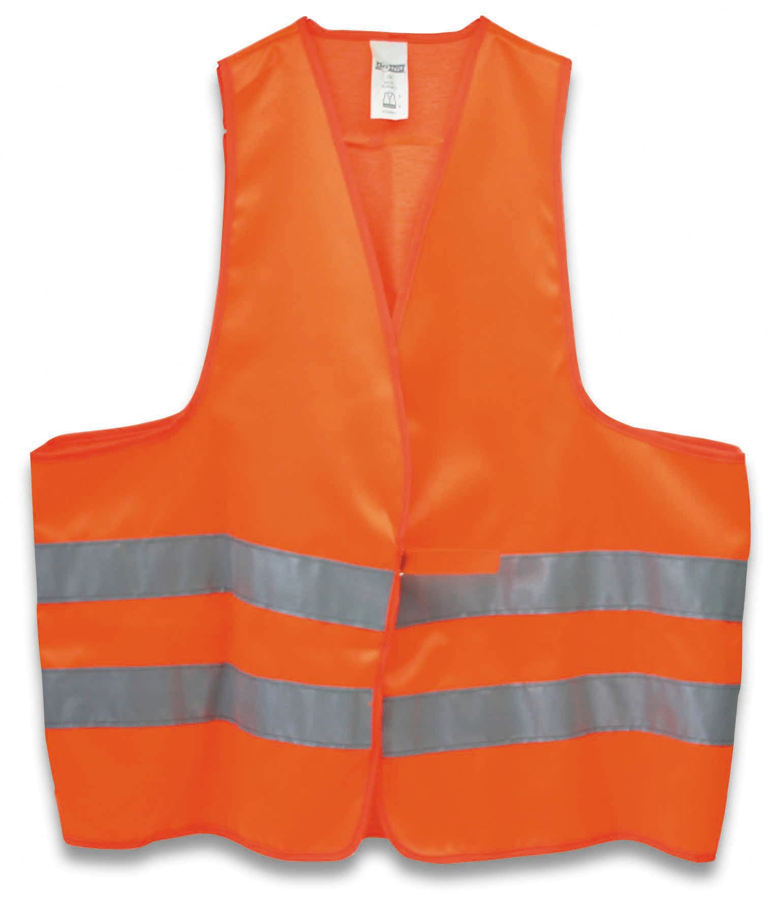 Cimco - Orange refleksvest med 2 horisontale refleksstriper