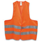 Cimco - Orange refleksvest med 2 horisontale refleksstriper