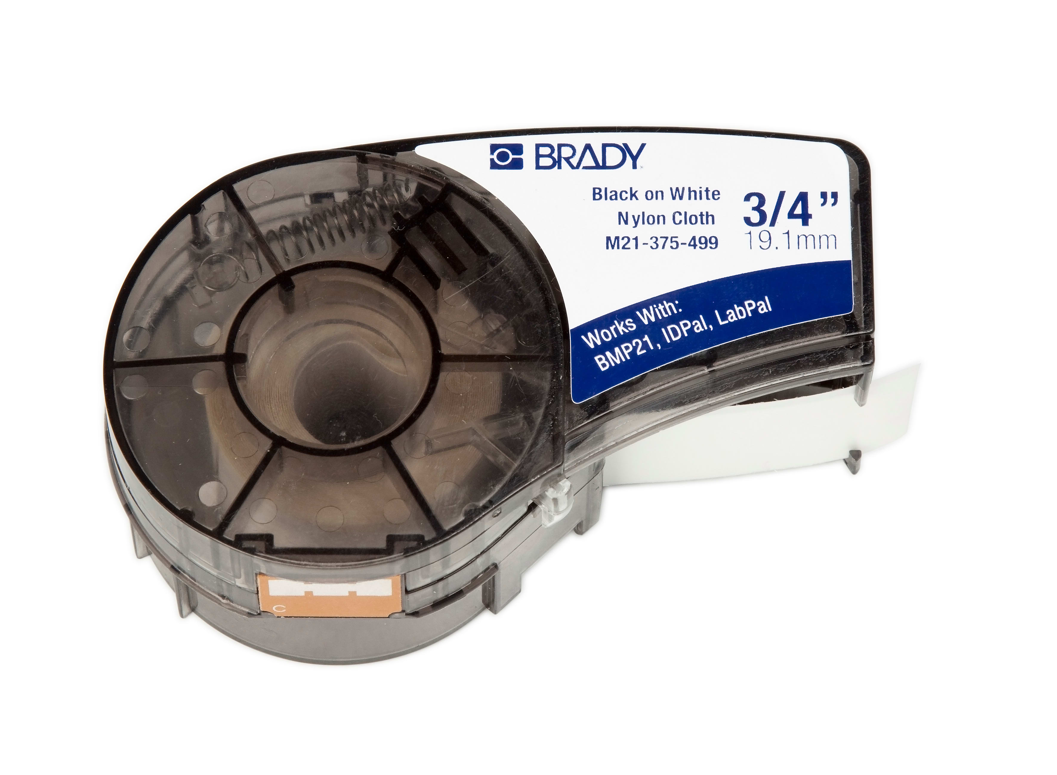Brady - M21-375-C-342. Hvit polyolefin. Krympehylse. Bredde: 9,53 mm, lengde: 2.1 m