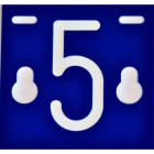 Melbye - Merkeskilt blå 5 64x64x3,2mm tosidig