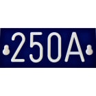 Melbye - Merkeskilt blå 225A 64x146x1,6mm ensidig