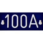 Melbye - Merkeskilt blå 100A 64x146x1,6mm ensidig