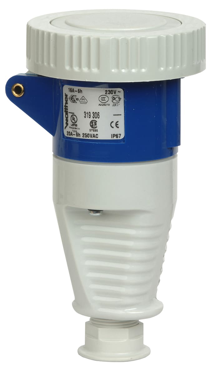 Walther-Werke - Skjøtekontakt 216-6 IP67 230V