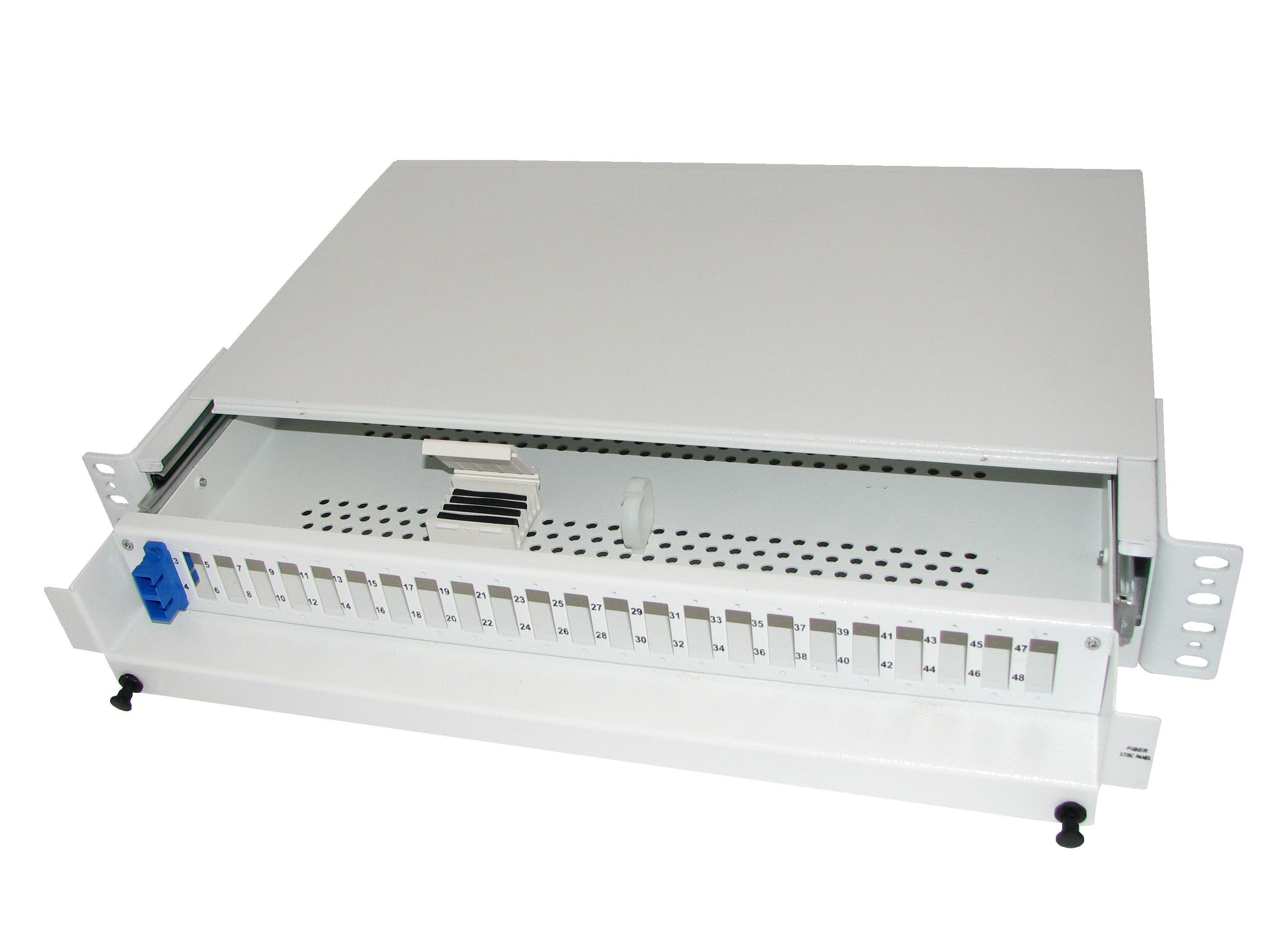 Lanse - FIBERSKUFF 1,5U 19 U/ADAPTER 24XLC  M/SKJØTHOLDERE/KVEIL