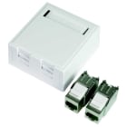 LANSE 3-PLAY - Påveggskontakt 2xKAT.6A STP QuickCompact