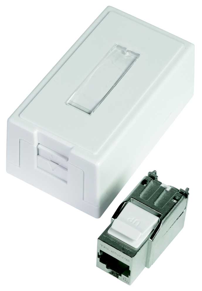 LANSE 3-PLAY - Påveggskontakt 1xKAT.6A STP QuickCompact