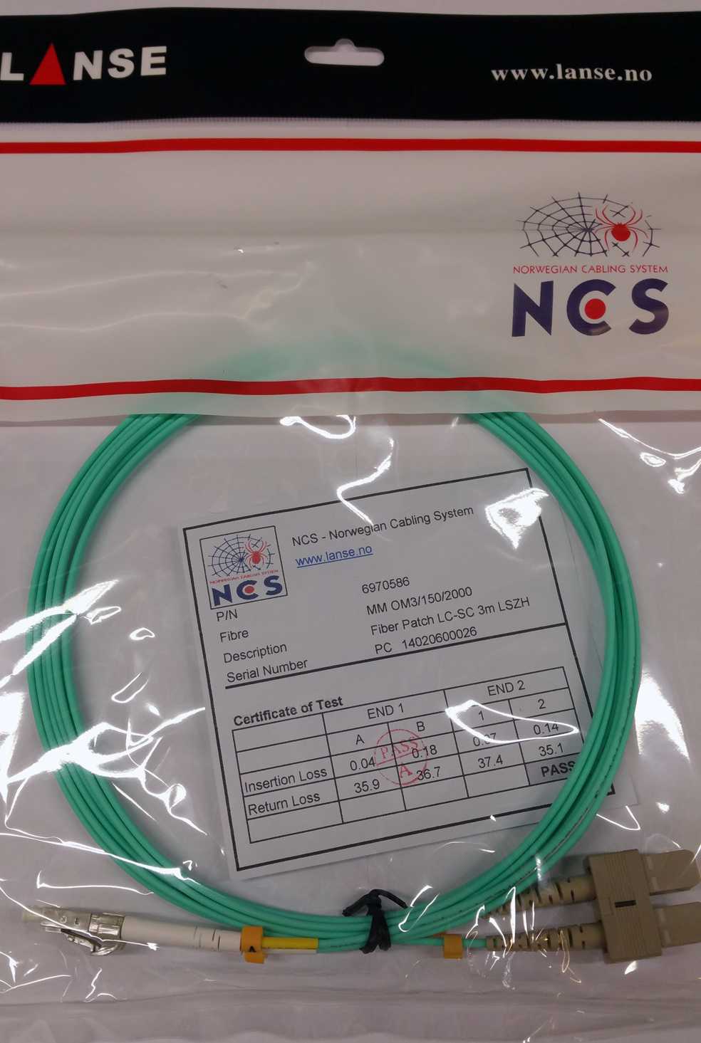 Lanse - FIBERPATCH LC-SC 50/125 OM3 5 LSOH