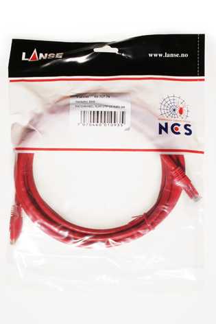 Lanse - Patchkabel UTP CAT.6 Rød 3,0m 