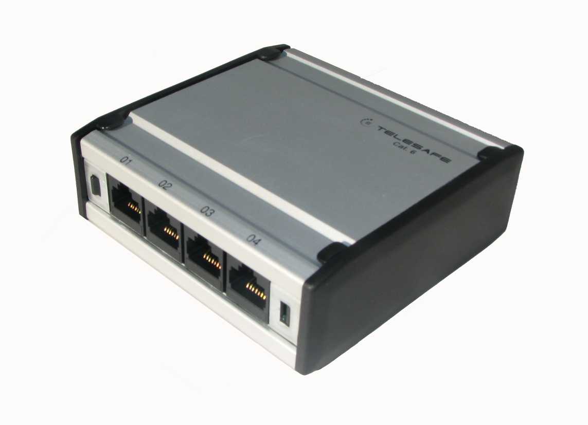 Lanse - PATCHBOKS 4XRJ45 UTP CAT6 ALU  TELESAFE