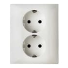 Kontakt-S - Stikk dobbel m/barnevern innfelt 1,5 Hvit